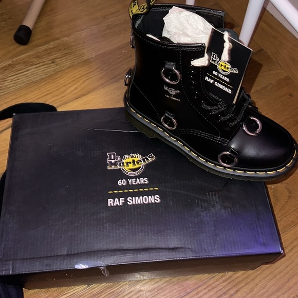 Dr Martens 1460 RAF SIMONS SMOOTH LEATHER LACE UP BOOTS- sz. US 4M/5L - Picture 10 of 12